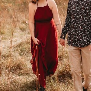 Burgundy Azazie Bridesmaid Dress